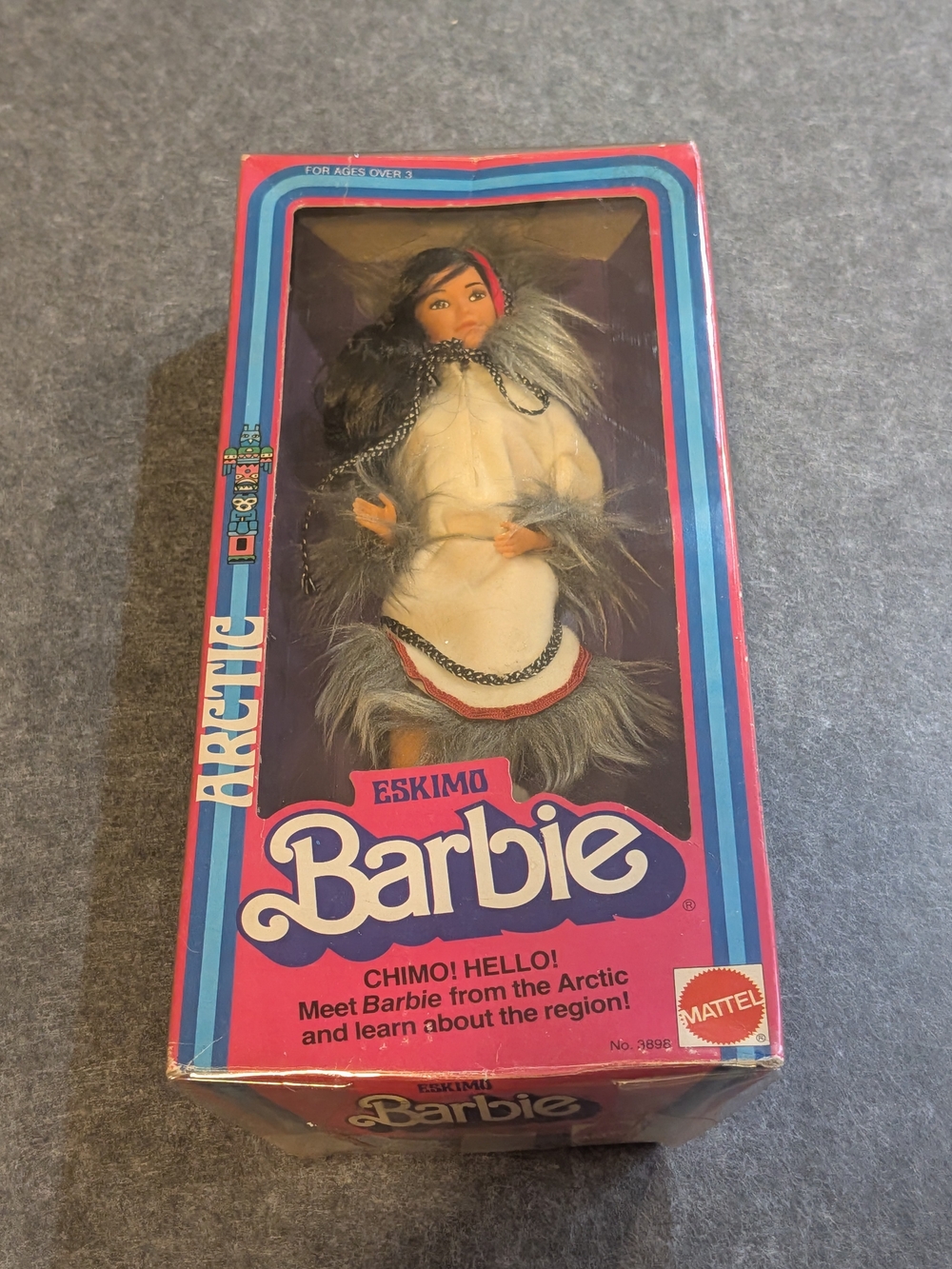 Barbie Eskimo Arctic Doll - White & Gray Outfit by Mattel 1981